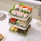 厂家厨房多功能配菜托盘多层叠加火锅备菜家用旋转置物架批发