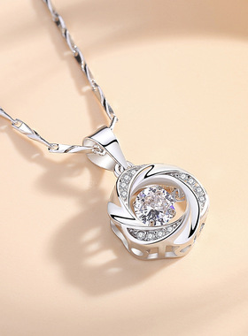 ins纯银跳动项链锁骨韩版项链