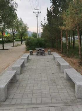 石凳石雕石凳木条花20岗麻工岩芝灰芝麻白石凳子厂按要求定做