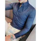 高级感英伦风时尚 质感修身 商务休闲痞0130r 春春季 新款 衬衫 男长袖