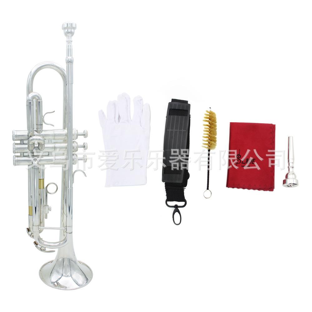 外贸小号铜管乐器三音号学生成人演奏Trumpet降b调小号乐器黄铜号