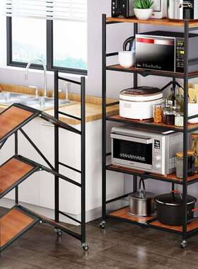 可折叠动移箱收纳架子家用落地多Gy8Gd37r层物储物架客厅收纳整烤