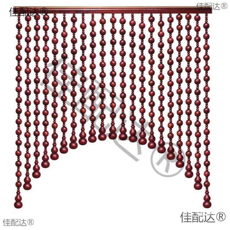 桃木葫芦珠帘门帘免打孔过道玄关帘卫生间隔断帘客厅卧室风水挂帘