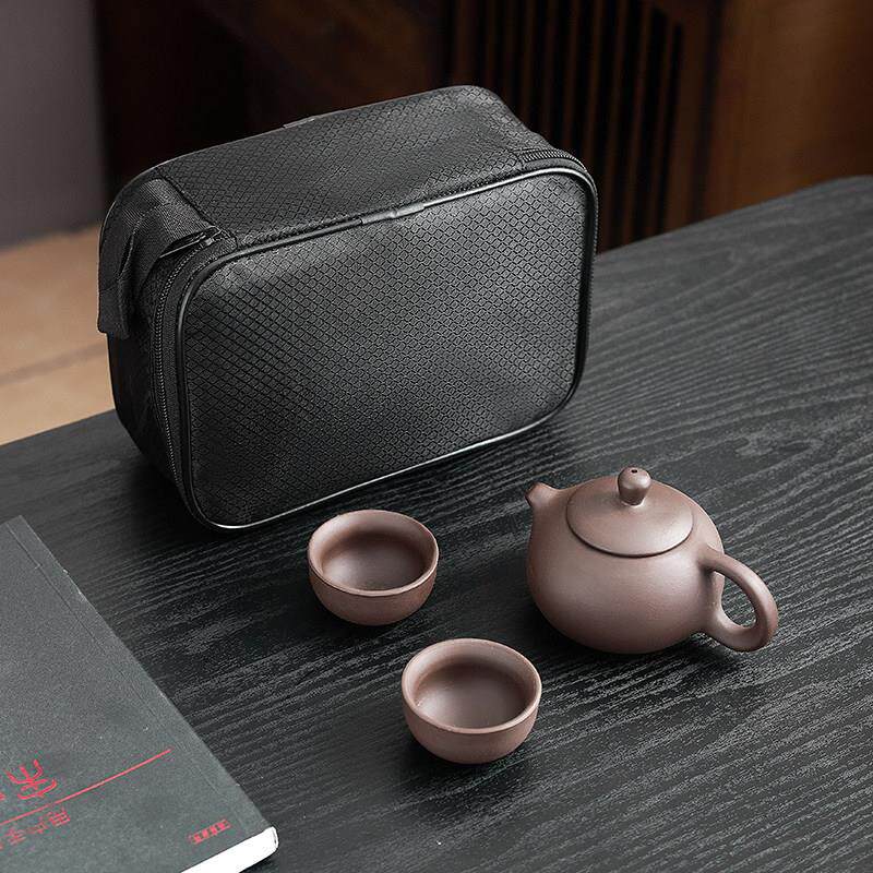 紫砂功夫茶具套装公司随手礼泡茶便携旅行户外定制logo商务小礼品