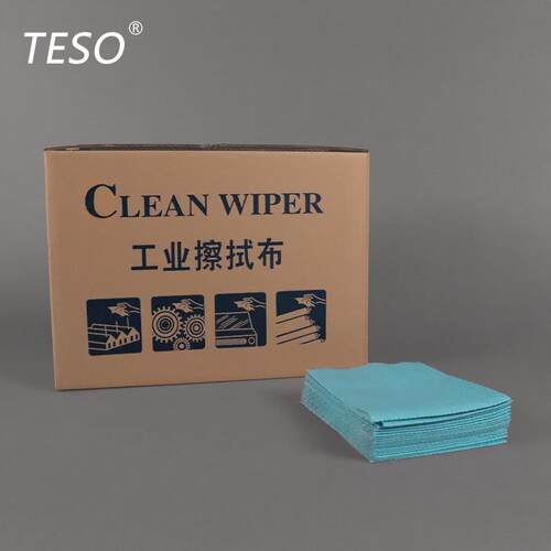 无尘纸折叠盒装蓝色工业用擦拭汽车烤漆贴膜吸油吸水无纺布擦拭纸