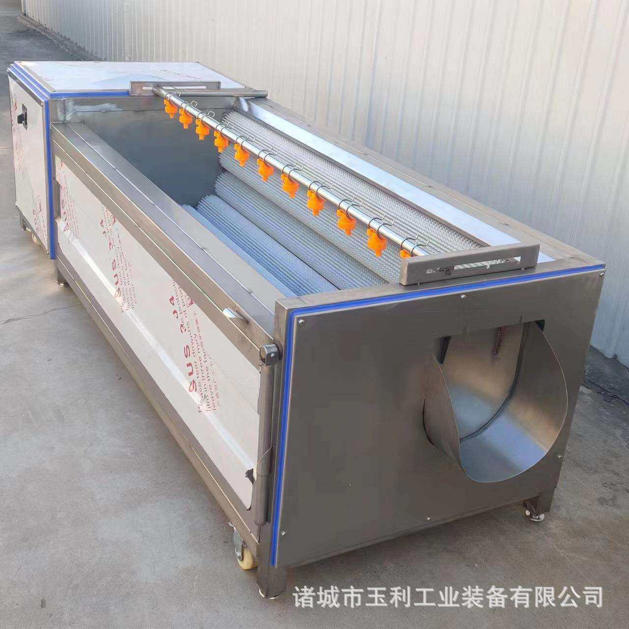 全自动毛刷土豆清洗机毛辊萝卜清洗去皮机海蛎子海螺去泥清洗机
