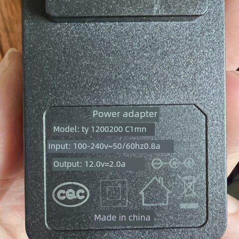 兼容 TY1200200C1mn 紫环颈椎仪电源适配器 充电器 12V2A