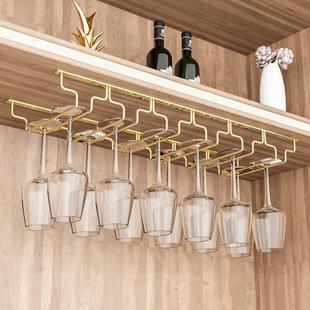 家用不锈钢红酒杯悬挂架高脚杯架欧式葡萄酒杯架倒挂架吊杯架倒挂
