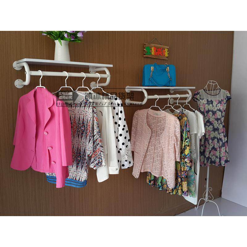 铁艺女装童装服装店货架创意卧室衣架展示架上墙侧挂壁挂衣服架子