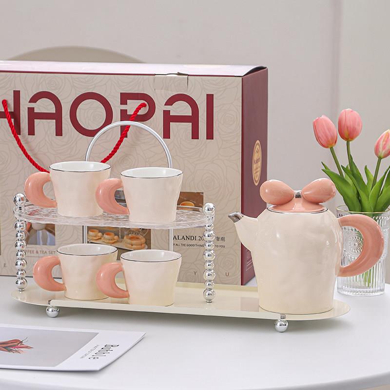 轻奢水壶茶杯杯具套装家用客厅高级感水具水杯杯子乔迁新居礼品