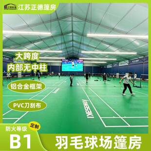 大跨度羽毛球场篷房铝合金框架加固体育赛事运动蓬房篮球网球棚房