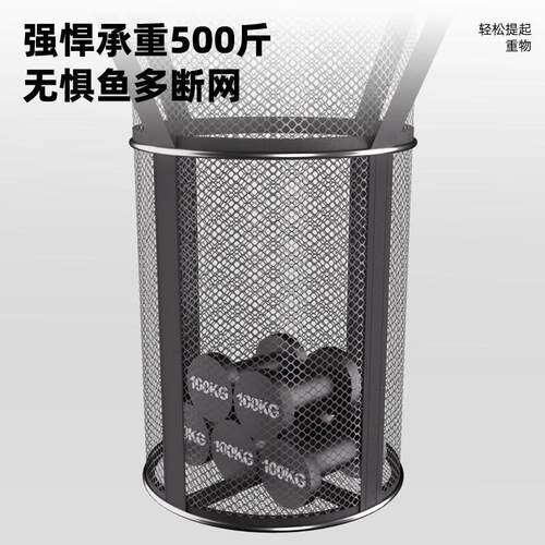 钓新款鱼护野用方形钓鱼网兜装速干鱼笼黑tw坑精品高质量可携专式
