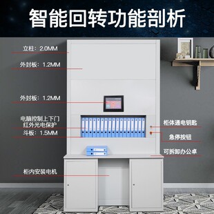 四川智能档案转柜地自升动选层密集柜LC 02可降文件柜自选层落凭