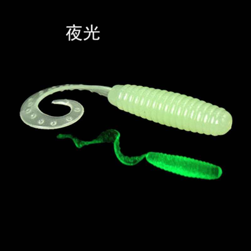 /鳜鱼卷尾蛆公斤装亚.饵2饵虫假1g带单位6cm豆批发嘴假翘软路