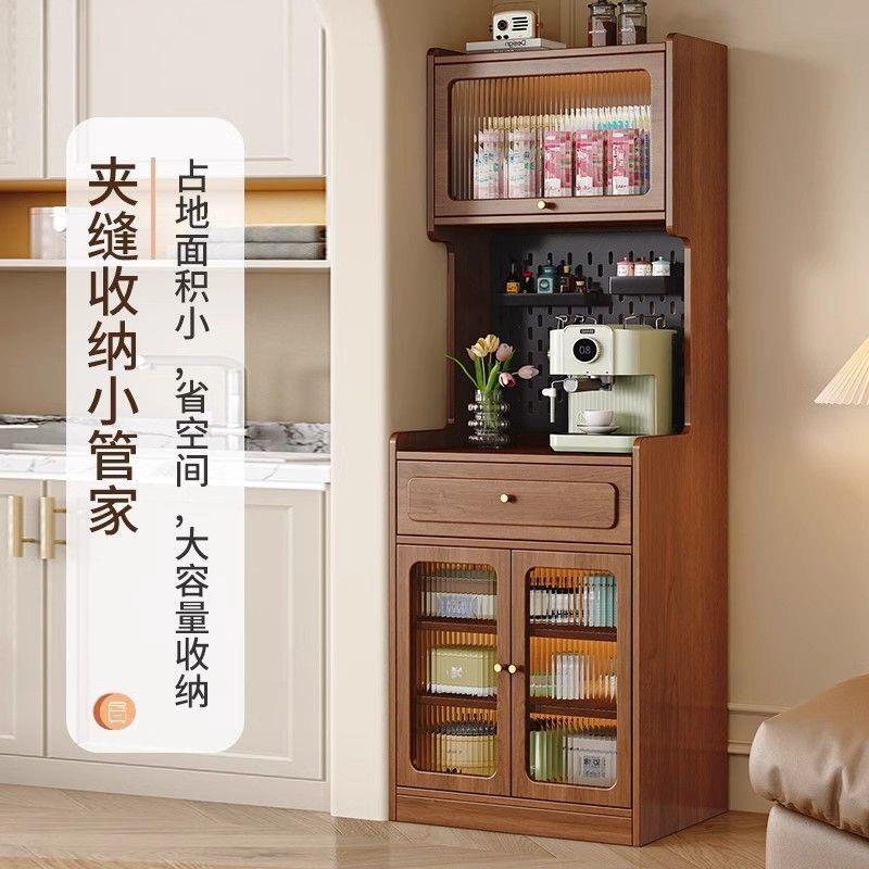 实木餐边柜靠墙一体储物柜客厅家用收纳柜子置物柜咖啡柜厨房橱柜