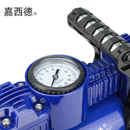 嘉0377西037大功率车载充泵双缸便7携式德12V汽车用轮胎金属打气