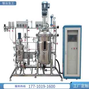 50L二级不锈钢多级发酵罐设备多级生物机械搅拌反应器加工