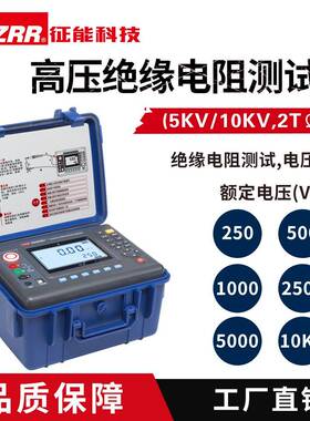 征能高压兆欧表10KVFR3025E绝缘电阻测试仪ES3035E+数字摇表5000V