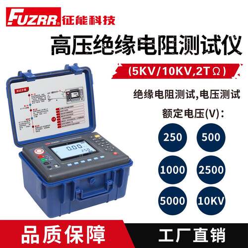 征能高压兆欧表10KVFR3025E绝缘电阻测试仪ES3035E+数字摇表5000V