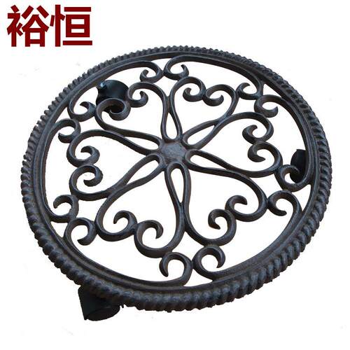 铸铁工艺品YH05572圆形花盆托铸铁铸铁工艺品系列