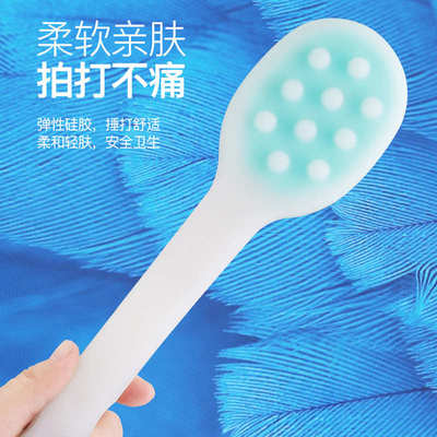 拍痧板加长加厚硅胶经络拍子养生拍打全身捶背器敲打锤家用拍沙板