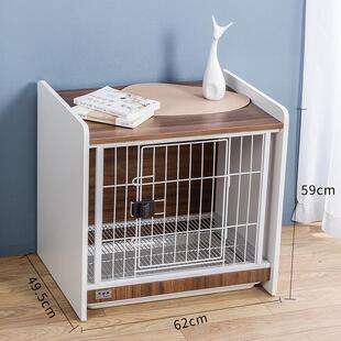 高档现代轻奢宠物式 狗猫狗意通用屋窝笼中小型犬 木质狗笼家居风格