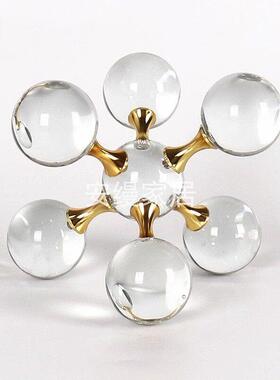 美容院装饰摆件皮肤管理中心化学展示架分子球美妆展会道具