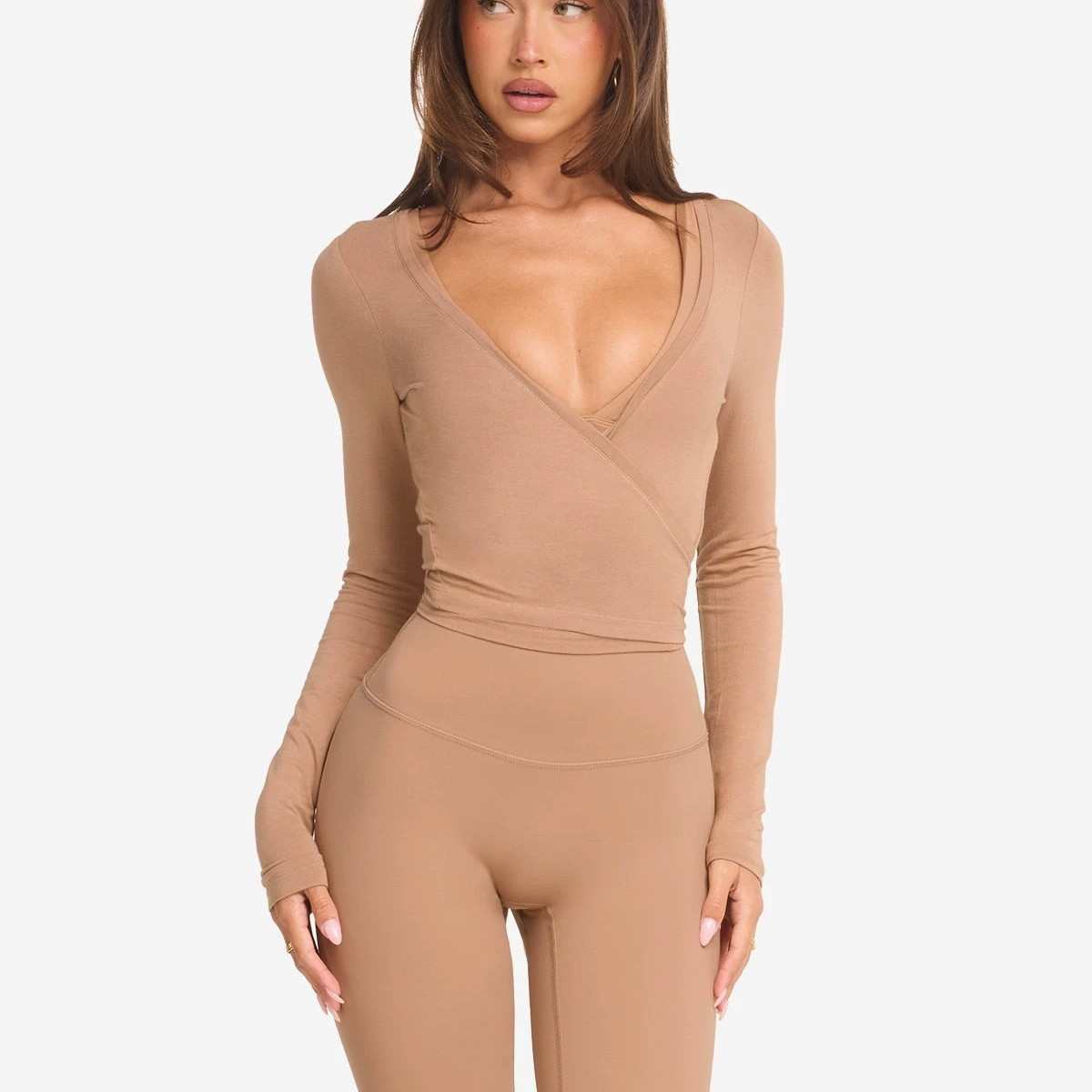 欧美外贸罩衣女轻肤透气运动健身舞蹈训练百搭上衣速干瑜伽服