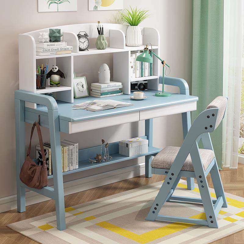 儿童书架体桌家用一中小生写字台电脑桌卧室学学习书桌可606移初
