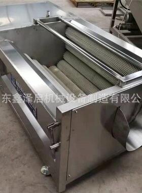 果蔬材去泥去皮清洗机生蚝小龙虾海鲜清洗机土豆毛辊去皮清洗机