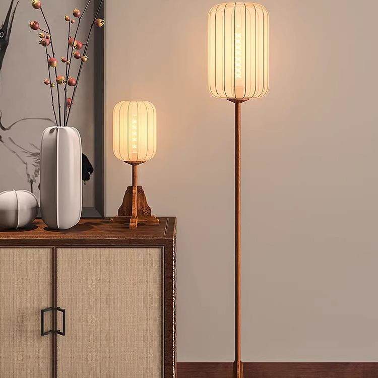 新中式落地灯客厅复古书房古典装饰台灯禅意茶室仿古卧室床头灯具