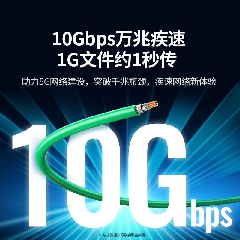 绿联超六6类千兆网线万兆国标家用宽带屏蔽高速七八类poe监控专用