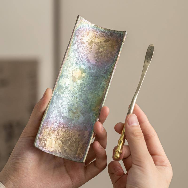 茶新款锡茶则则日式茶匙创意茶大茶dsadsaf荷高颜值茶具锡道六君