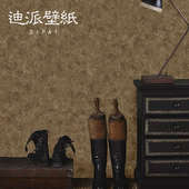 欧式 复古客厅卧室背景壁纸 深压纹金色米黄色咖色纯色素色墙纸法式