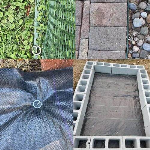 100Pcs 6Inch Garden Staple Anti-Rust Galvanized Garden