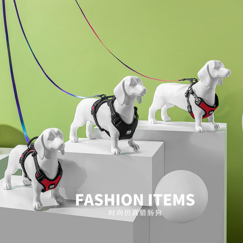 腊肠犬模型可拆卸玻璃钢狗雕塑拍摄道具家居饰品橱窗展示模特