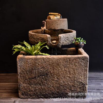 石饰槽流水组合室外室鱼缸室内阳件台喷泉流水摆景观办11032公装