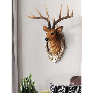 美式鹿头装饰壁挂客厅电视背景墙挂饰创意玄关墙面过道壁饰挂件