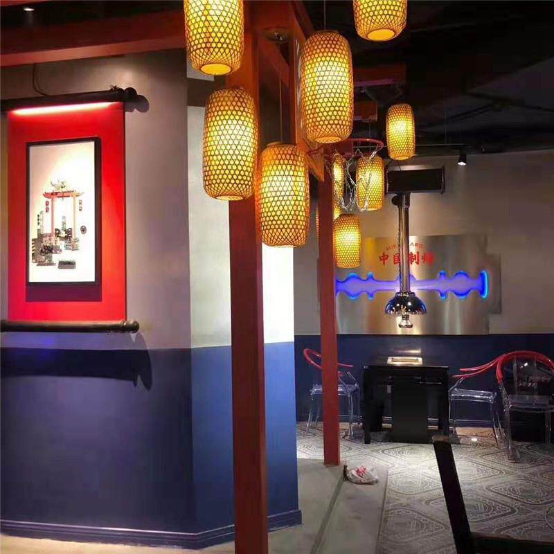 新中式手工编织竹吊灯厂家直销餐厅客栈民宿客厅原生态艺术造型灯