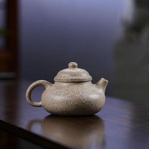 高档手工容天紫砂壶厂家原矿粗砂白玉段泥茶壶茶具家用仿老壶
