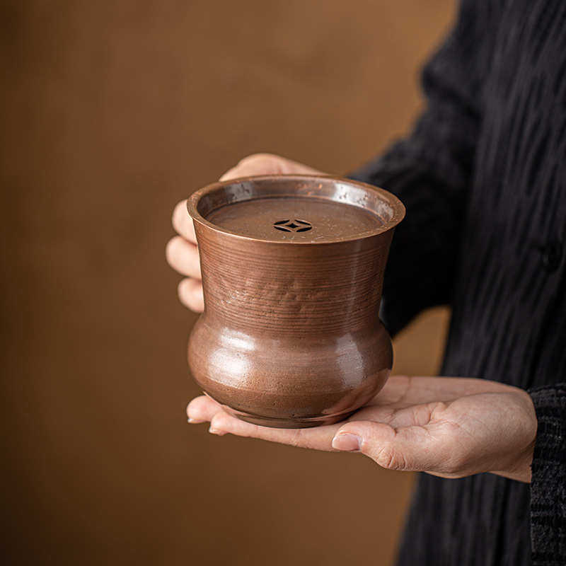 紫铜复古建水茶洗中式水盂笔洗过滤茶渣缸废水缸家用功夫茶具配件,餐饮具,茶具礼盒,淘宝优惠券,粉丝福利购,淘宝优惠卷