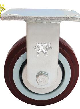 厂家直供 重型5寸平顶双轴PVC定向轮 工具车手推车轮移动设备脚轮