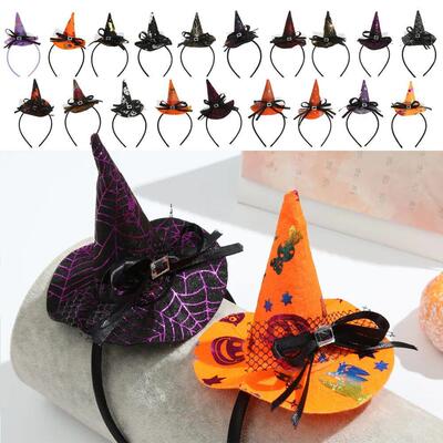 2PCS Hair Hoop Halloween Festival Party Skull Headband Spide