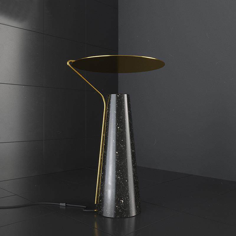 黑色大理石台灯北欧轻奢样板房美式客厅卧室时尚艺术装饰床头台灯
