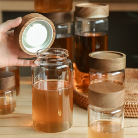 食品级玻璃民宿茶叶蜂蜜，罐子储物罐专用分装瓶咖啡豆，保存杂粮密封