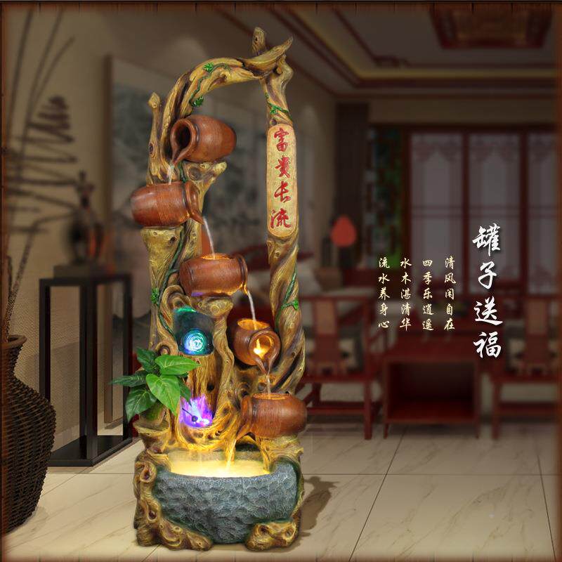 中式葫芦流水喷泉家居客厅水景阳台/办公室装饰品加湿器玄关摆件图片