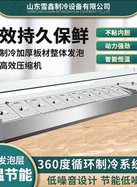 商用保鲜台式冷藏展示柜沙拉台桌面披萨操作台撒料台甜品点菜冷柜