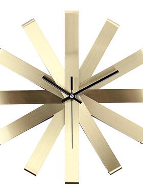 厂直销现代个性意挂钟不锈时钟创T8601客厅卧室挂钟高档静工音机