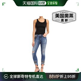 mavitess女式破洞高腰紧身牛仔裤，-深色沙漠装饰美国奥莱