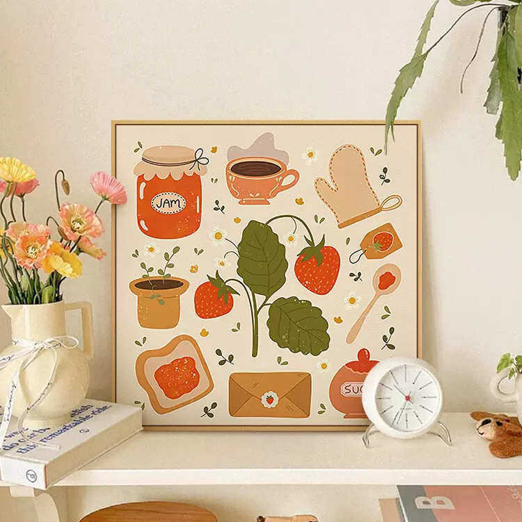 北欧奶油风餐厅装饰画 温馨卧室ins风挂画小清新艺术客厅斗柜摆画,家居饰品,现代装饰画,淘宝优惠券,粉丝福利购,淘宝优惠卷